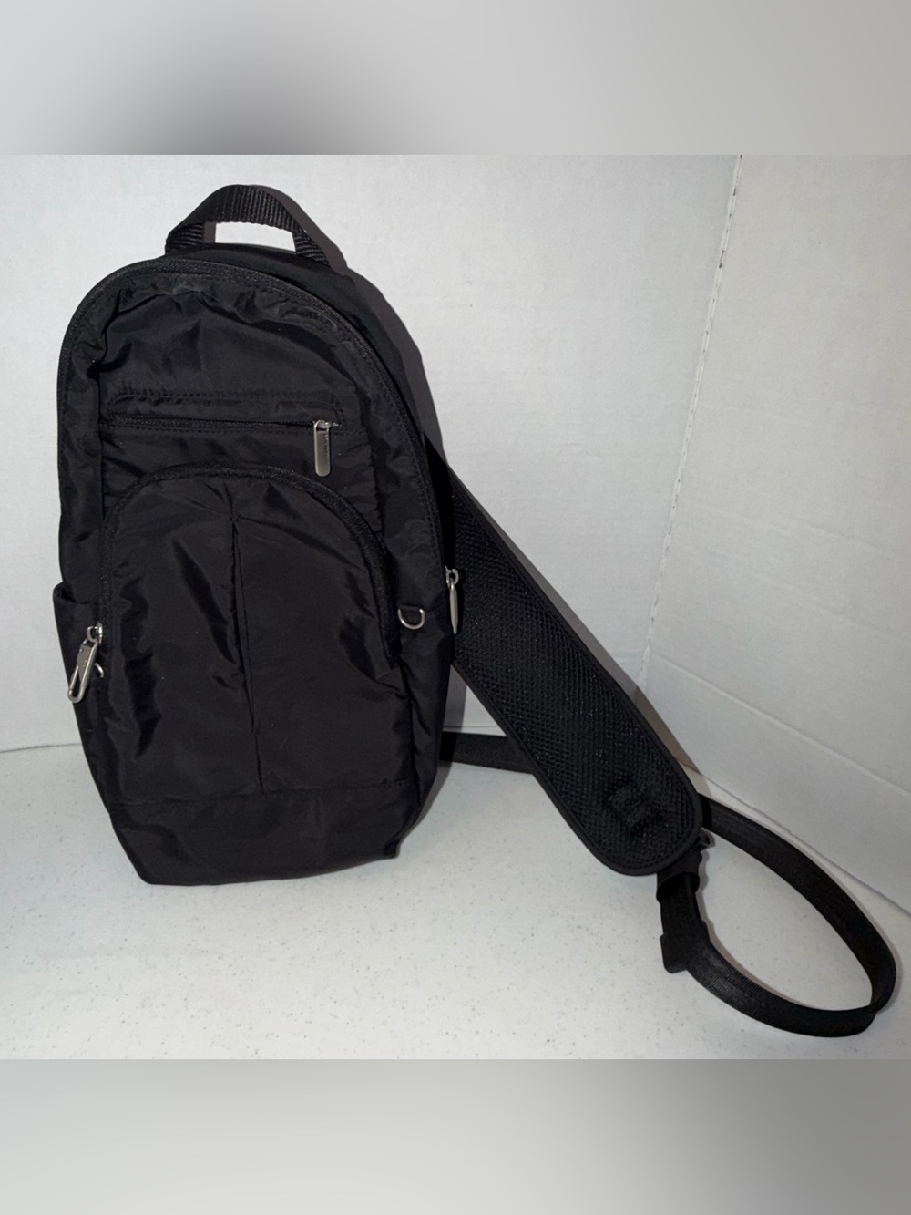 Travelon Black Sling Backpack - Lightweight Everyday Carry Travel